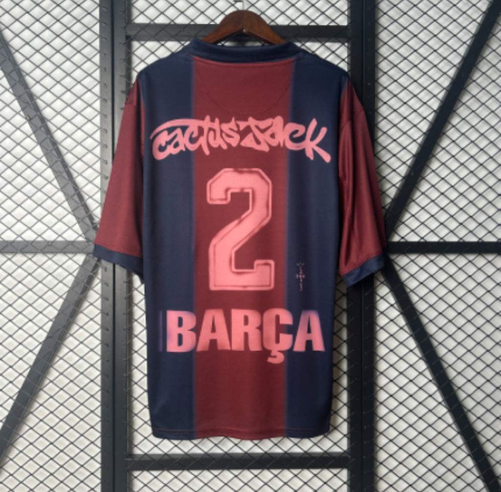 NIKE BARCELONA 2025 CACTUS JACK JERSEY COLLAB FAN VERSION