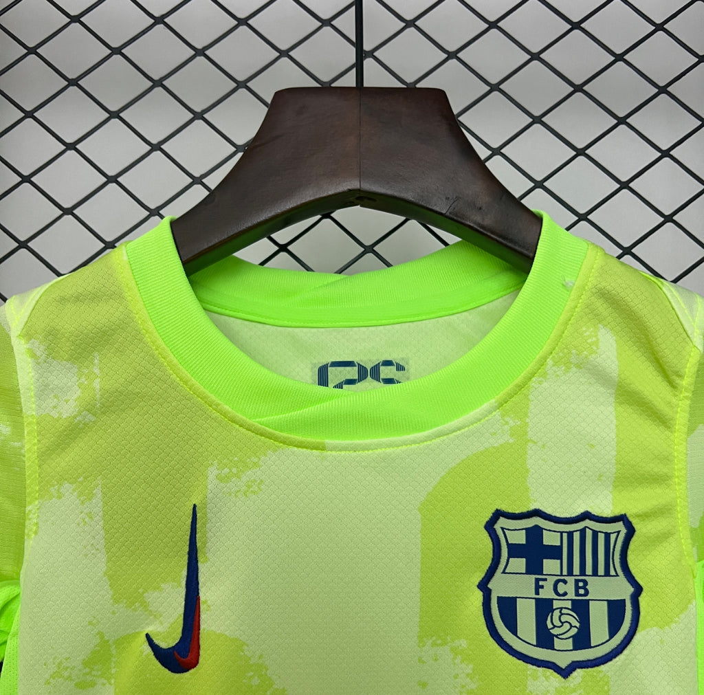 KIDS BARCELONA 2024-25 THIRD AWAY JERSEY KIT FAN VERSION