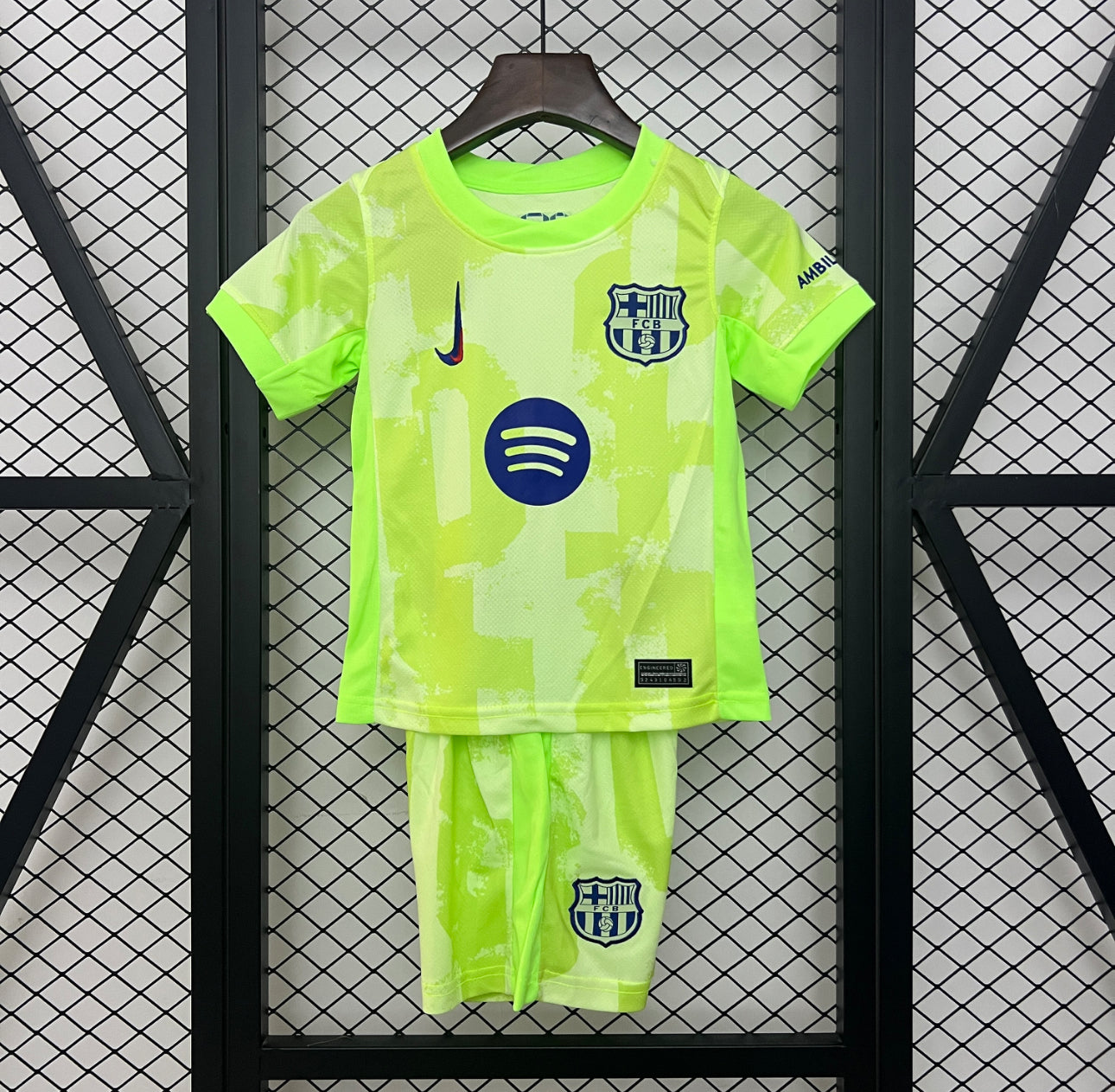 KIDS BARCELONA 2024-25 THIRD AWAY JERSEY KIT FAN VERSION