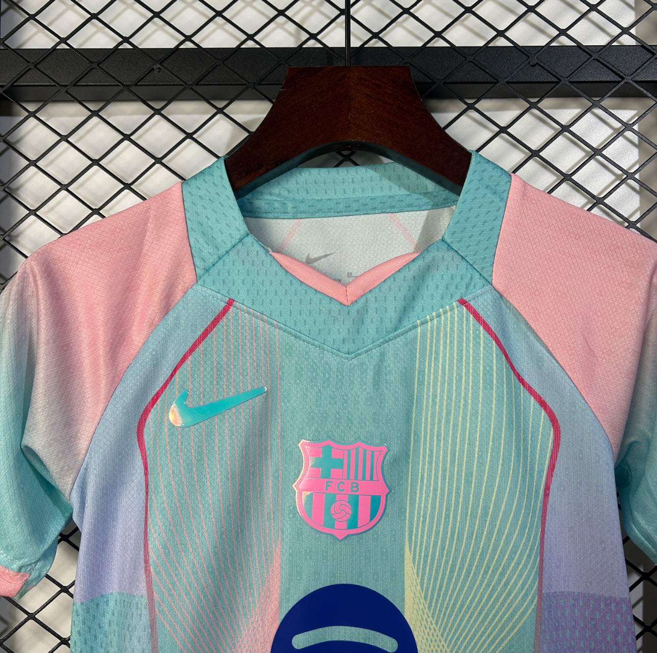 KIDS BARCELONA PINK SPECIAL EDITION JERSEY FAN VERSION