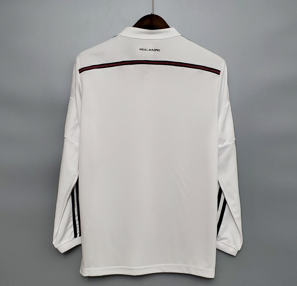 RETRO REAL MADRID 2014-15 HOME JERSEY LONG SLEEVE FAN VERSION