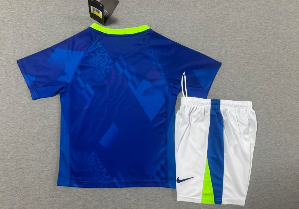BRAZIL 2026 AWAY KIDS JERSEY SET