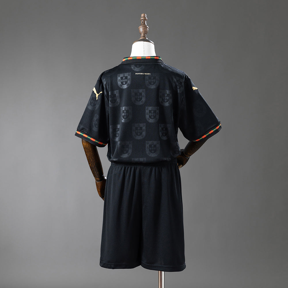 Portugal 2026 Black Kids Kit Jersey Size