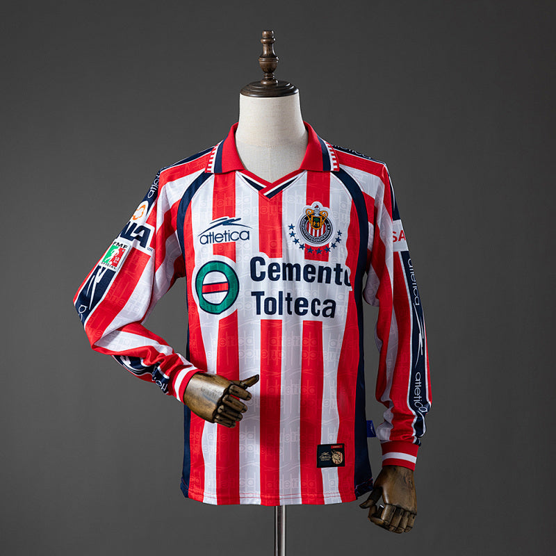 Guadalajara 1999/00 Home Long-sleeved Retro Jersey Fan Version