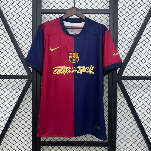 RETRO Barcelona 2024-25 Home Jersey Fan Version Travis Scott
