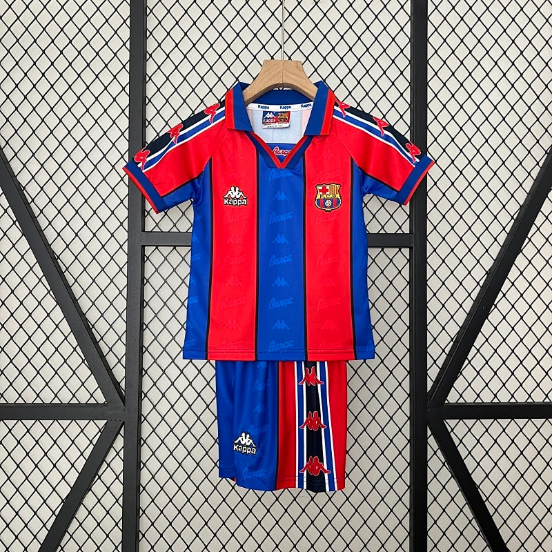 Kids Barcelona 1995/97 Home Jersey Kit