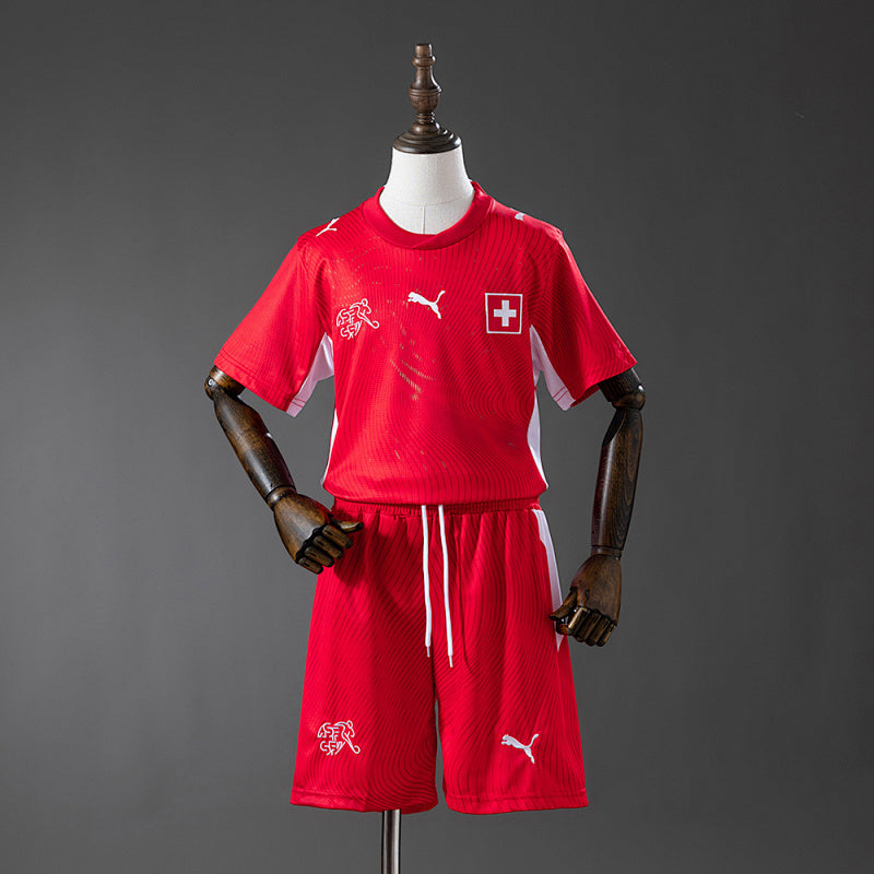 Switzerland 2026 Home Kids Kit Jersey Fan Version