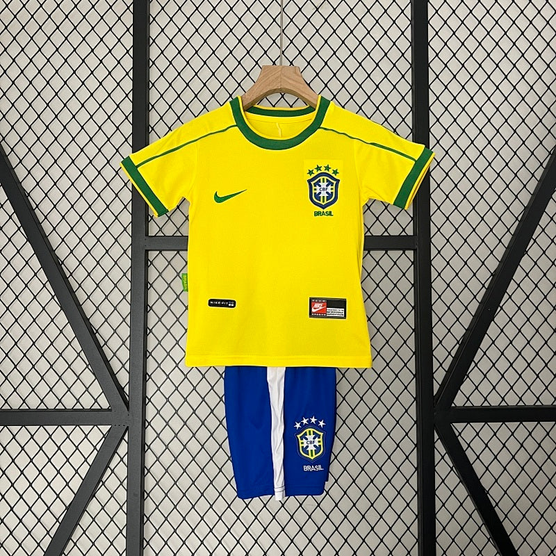 Kids Brazil 1998 Home Jersey Kit