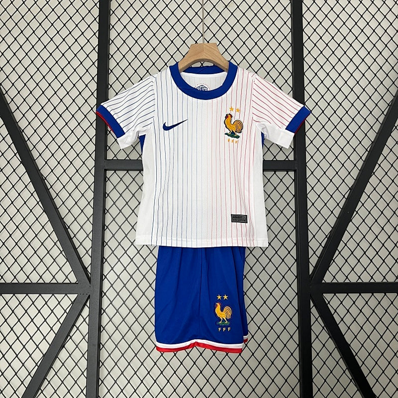 2024 Kids France away Jersey Kit Fan Version