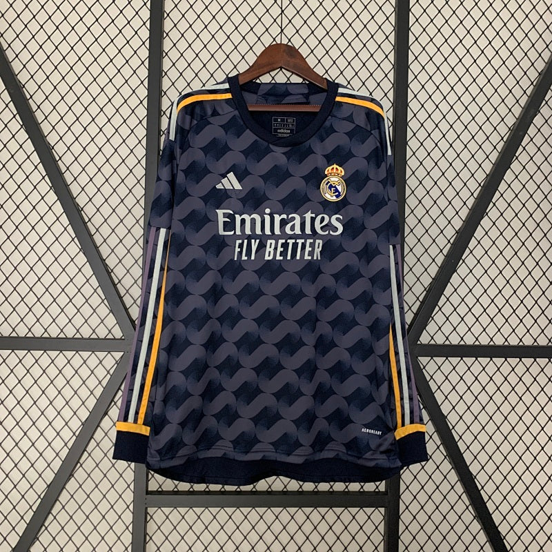 2023/24 Long Sleeve Real Madrid Away Jersey Fan Version