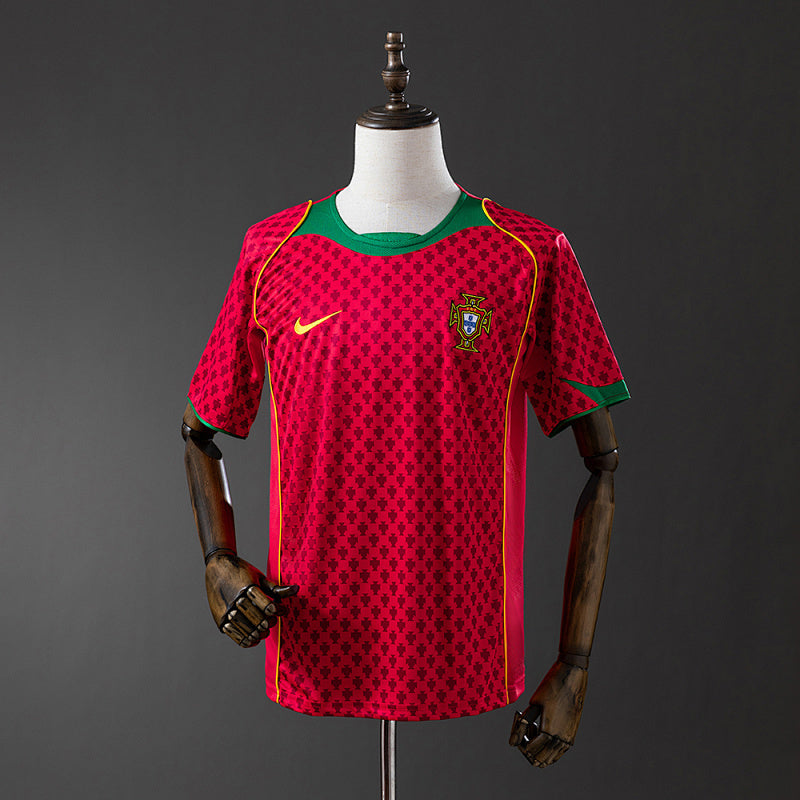 Retro 2004 Portugal Home Jersey Fan Version