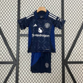 2024/25 Kids Manchester United Away Jersey Kit Fan Version