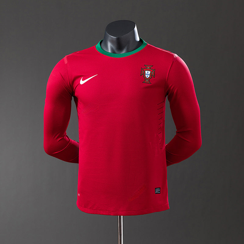 Portugal 2012 Home Long Sleeve Player Version Retro Jersey