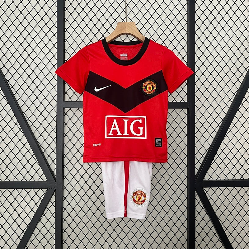 Kids Manchester United 2009/10 Home Jersey Kit Fan Version