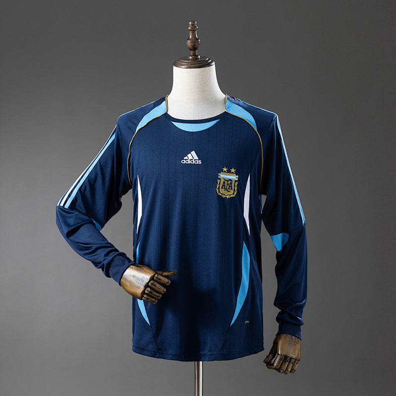 Argentina 2006 Away Long-Sleeved Retro Jersey Fan Version