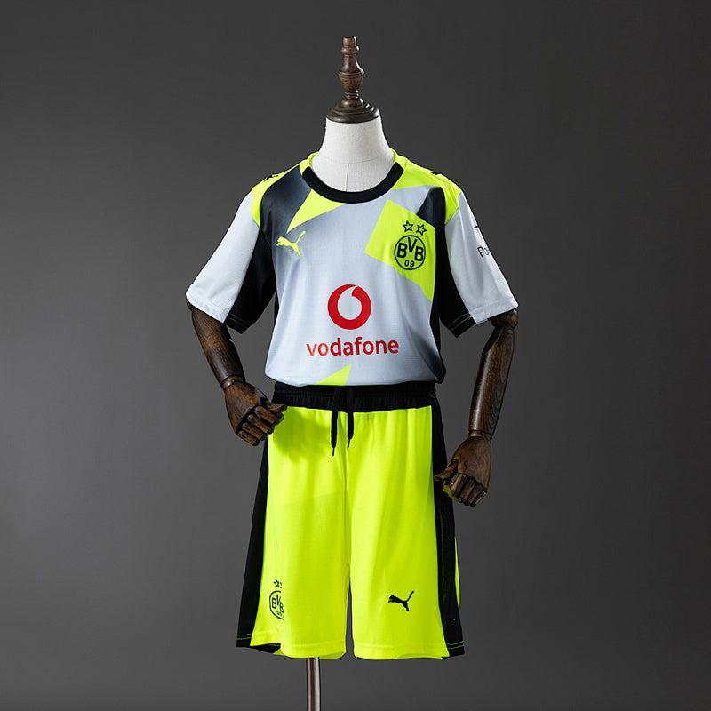 Borussia Dortmund 2025/26 Away Kids Kit Jersey Fan Version