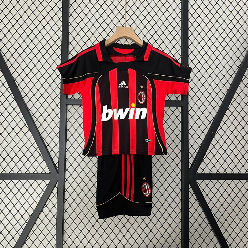 Kids AC Milan 2006/07 Home Jersey Kit Fan Version