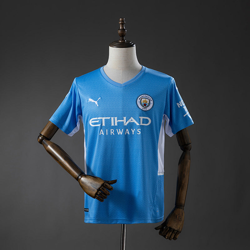 Manchester City 2021/22 Home Retro Jersey Fan Version