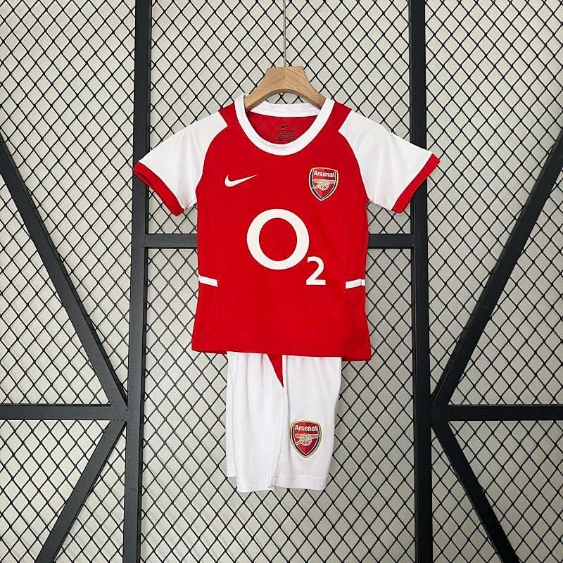 Kids Arsenal 2002/04 Home Jersey Kit Fan Version