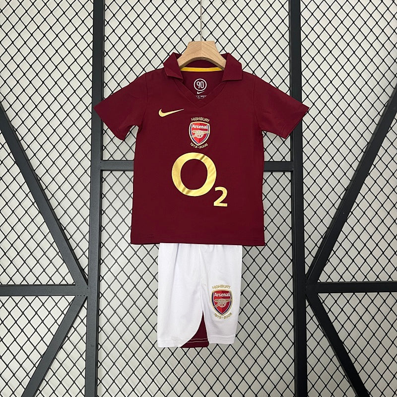 Kids Arsenal 2005/06 Home Jersey Kit Fan Version