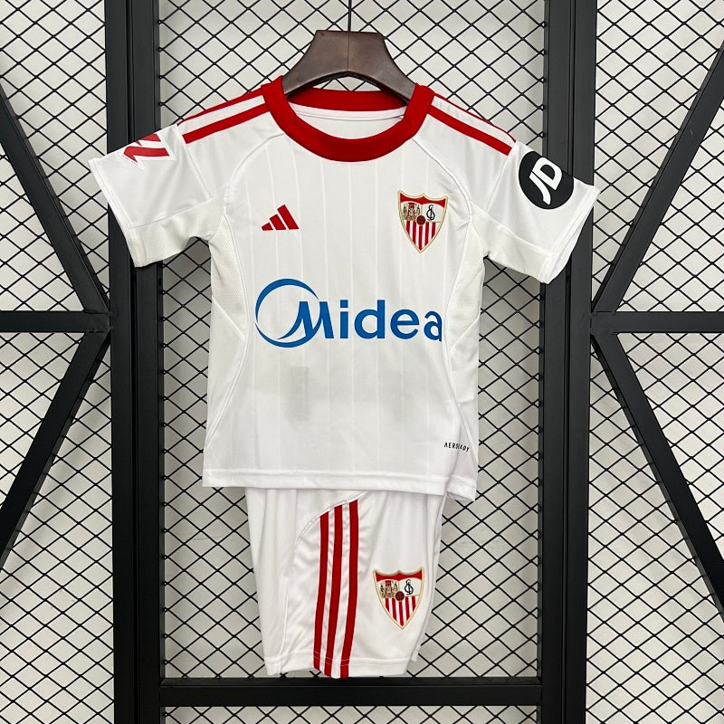 2025/26 Kids Sevilla Away Kit Jersey Fan Version