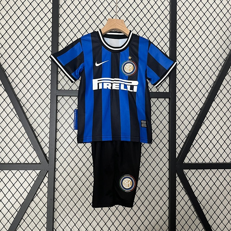 Kids Inter Milan 2009/10 Home Jersey Kit Fan Version