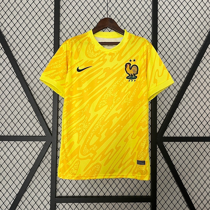 2024 Goalkeeper France Yellow  Jersey Fan Version