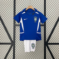 Kids Brazil 2002 Away Jersey Kit