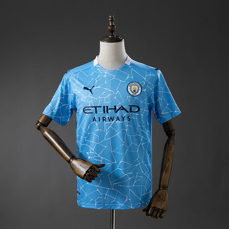 Manchester City 2020/21 Home Retro Jersey Fan Version