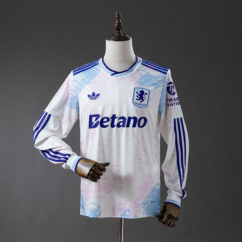 Aston Villa 2025/26 Third Away Long-Sleeve Jersey Fan Version