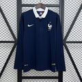 Retro France 2014 Home Long Sleeve Jersey Fan Version