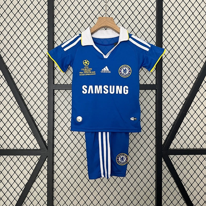 Kids Chelsea 2008/09 Champions League Home Jersey Kit Fan Version