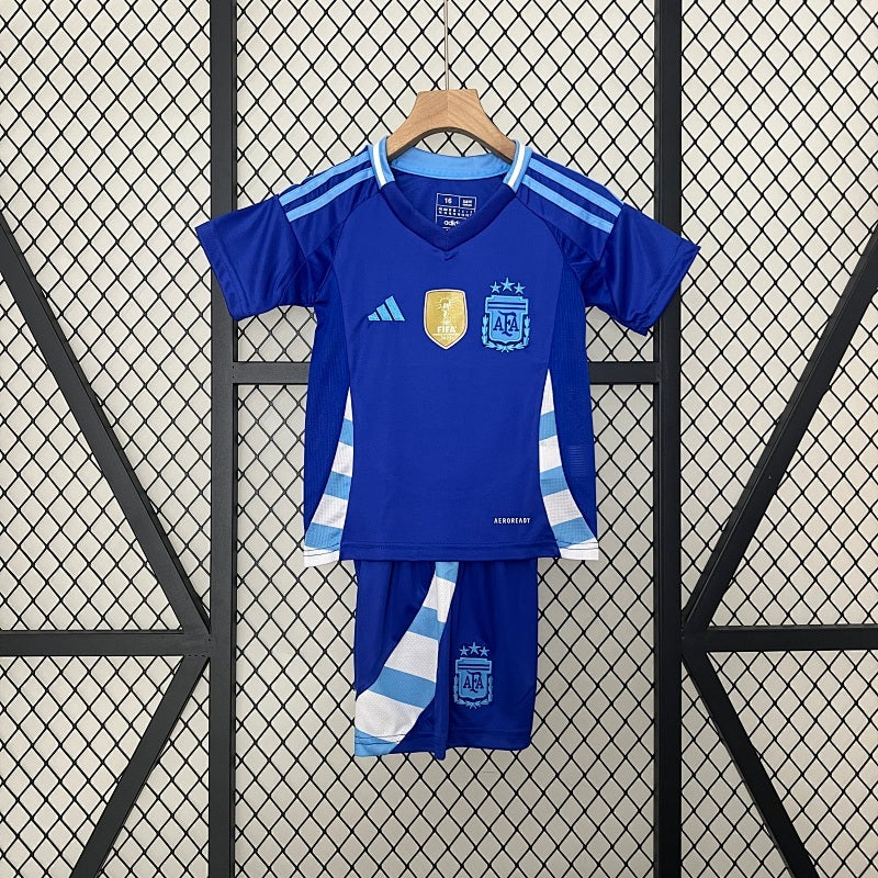 2024 Kids Argentina Away Jersey Kit Fan Version