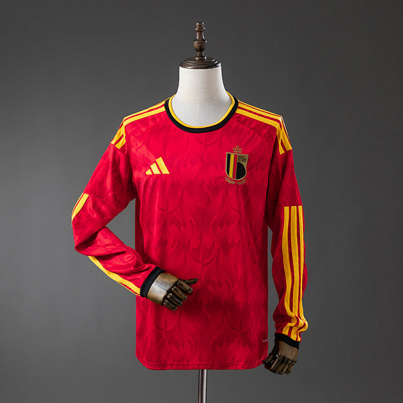 Belgium 2026 Home Long-Sleeve Jersey Fan Version