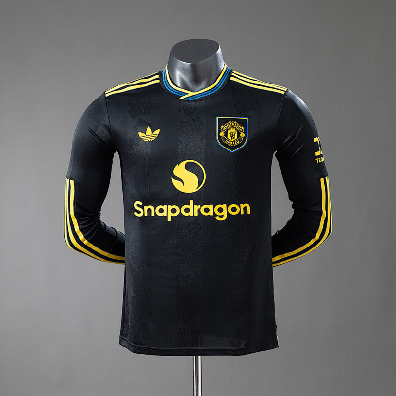 Manchester United 2025/26 Third Away Player Version Long-Sleeved Jersey
