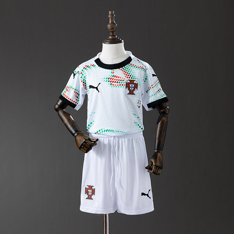 2025 Kids Portugal 2024 Away Jersey Kit Fan Version