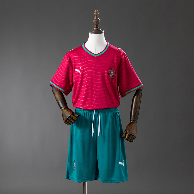 Portugal 2026 Home Kids Kit Jersey Fan Version