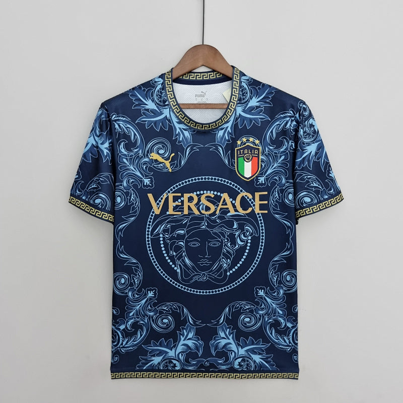 2022 Italy x Versace Blue Jersey Fan Version