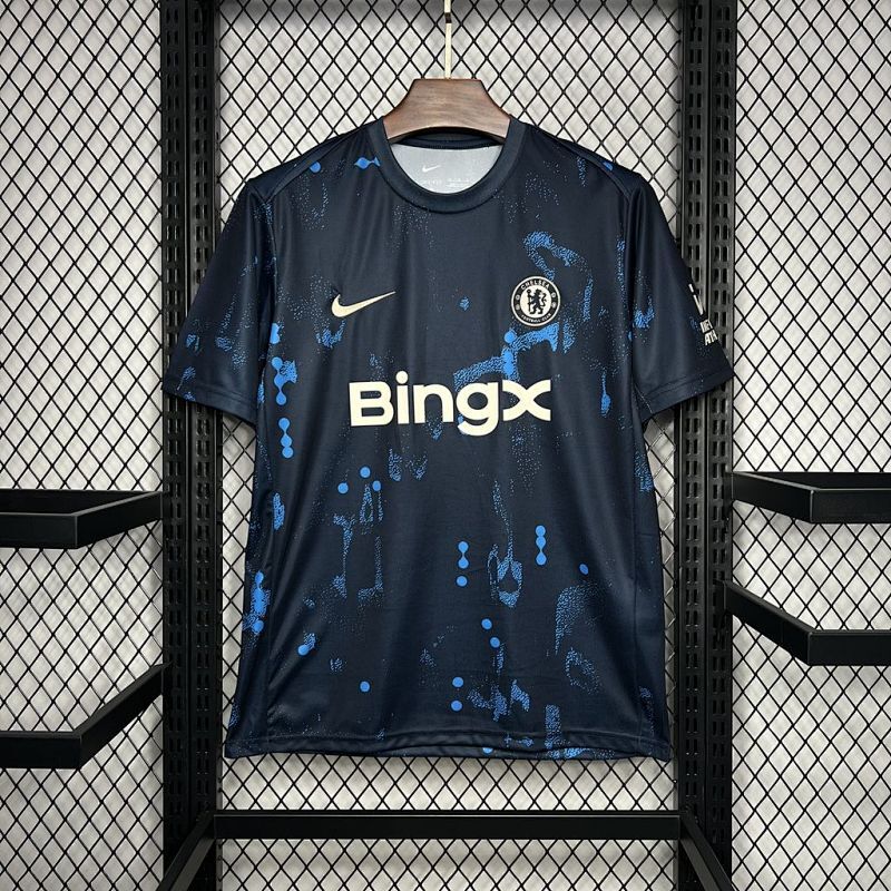 Chelsea 2024/25 Dark blue Pre-match training Jersey Fan Version