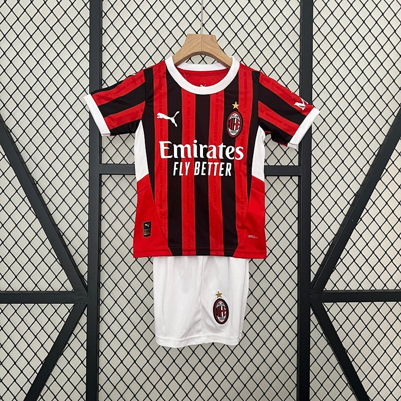 2024/25 Kids AC Milan Home Jersey Kit Fan Version