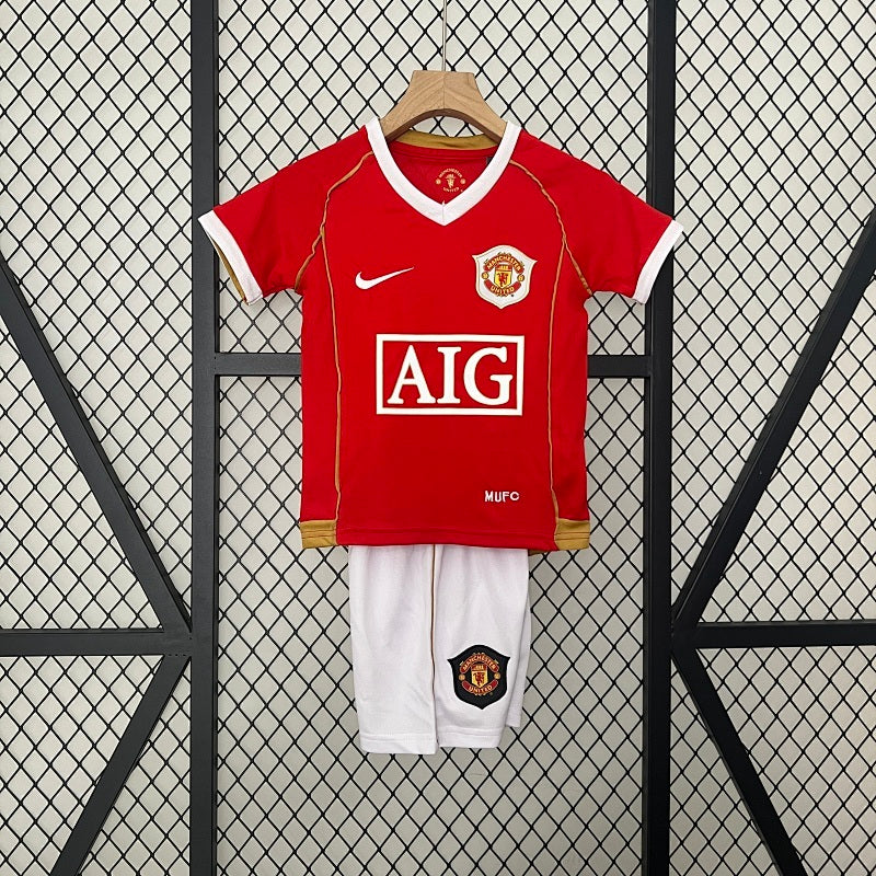 Kids Manchester United 2006/07 Home Jersey Kit Fan Version