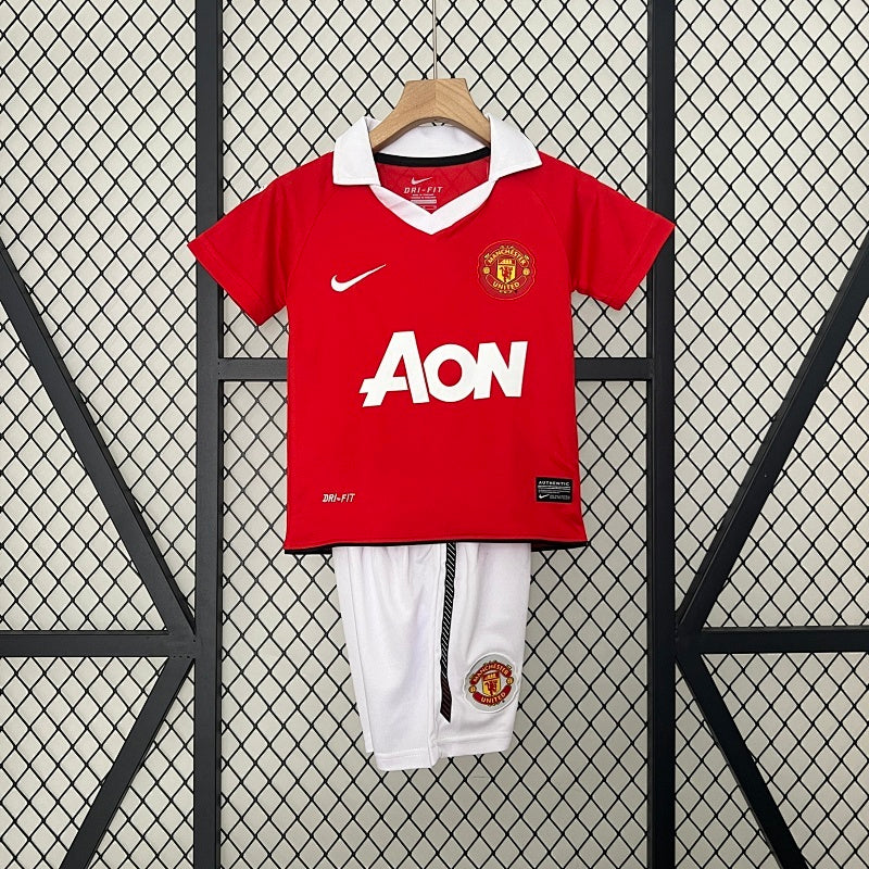 Kids Manchester United 2010/11 Home Jersey Kit Fan Version