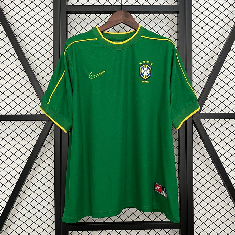 Retro Brazil 1998 Goalkeeper Green Fan Version