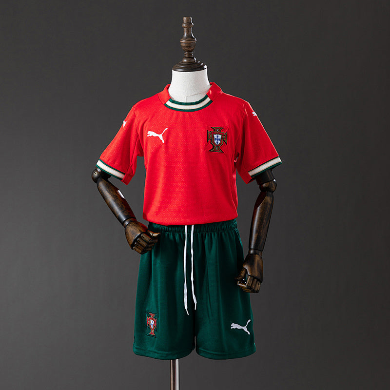 Portugal 2025/26 Home Kids Kit Jersey