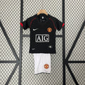 Kids Manchester United 2007/08 Black Jersey Kit Fan Version