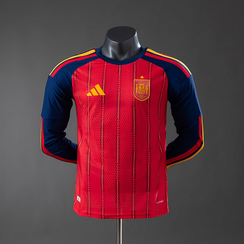 Spain 2026 Home Long-Sleeve Player Version Jersey