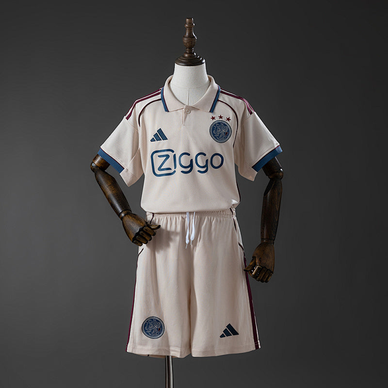 Ajax 2025/26 Third Away Kids Kit Jersey Fan Version