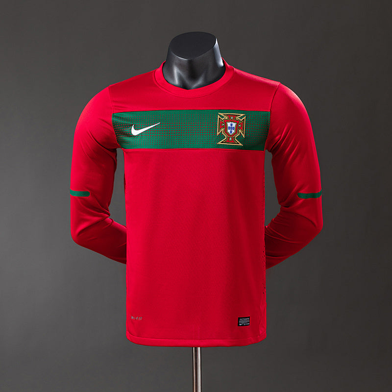 Portugal 2010 Player Version Retro Long Sleeve Home Jersey
