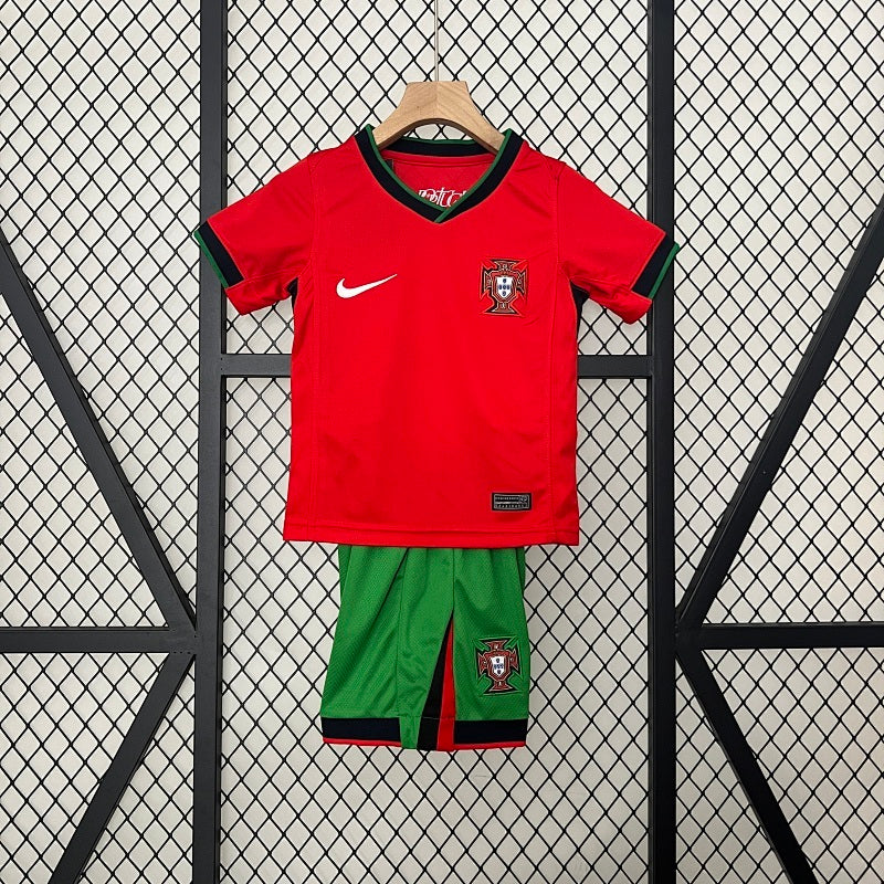 2024 Kids Portugal Home Jersey Set