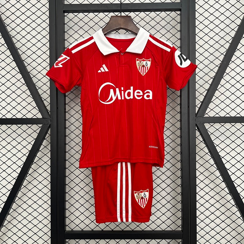 2025/26 Sevilla Away Kids Kit Jersey Fan Version
